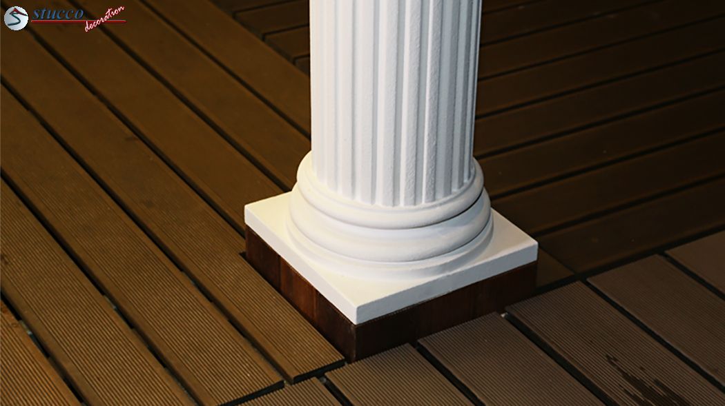 Säulenfüße für Dekosäulen mit stoßfester Beschichtung