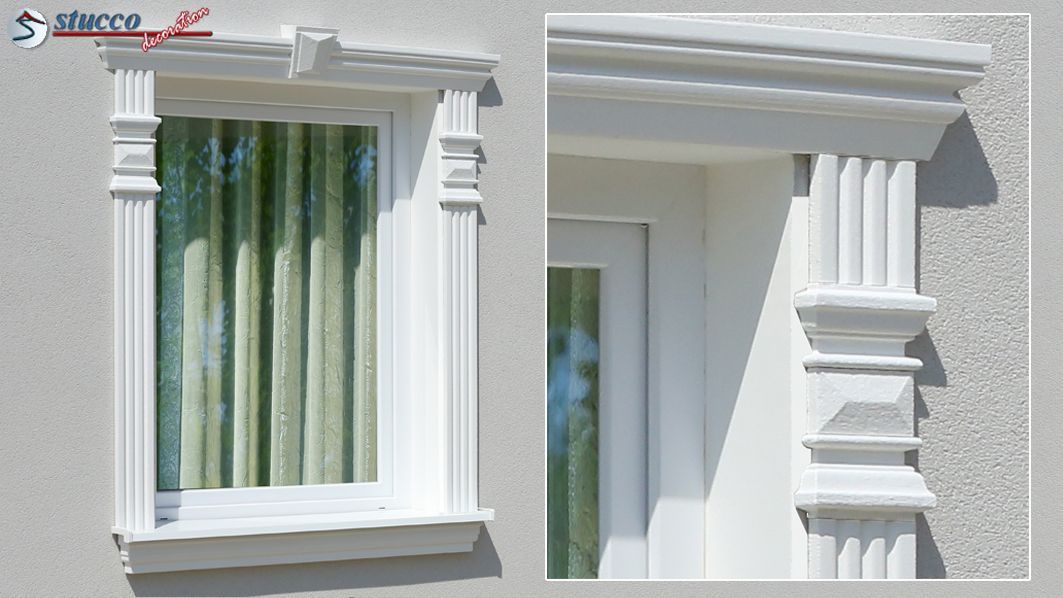 Stuckfenster mit preiswerten Außenstuck Zierleisten