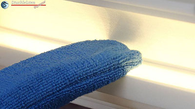 Einfache Reinigung der LEDs dank Plexiglasstreifen