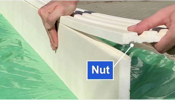 Beschichtete Außenstuck Zierleiste mit Nut Beschichtete Außenstuck Zierleiste mit Nut