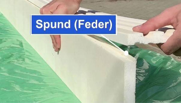 Beschichtetes Laibungsprofil mit Spund (Feder) Beschichtetes Laibungsprofil mit Spund (Feder)