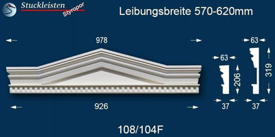 Beschichtete Dreieckbekrönung Mainz 108/104F Beschichtete Dreieckbekrönung Mainz 108/104F