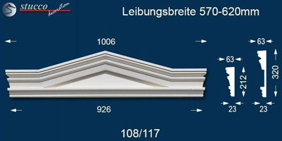 Beschichtete Dreieckbekrönung Dortmund 108/117 Beschichtete Dreieckbekrönung Dortmund 108/117