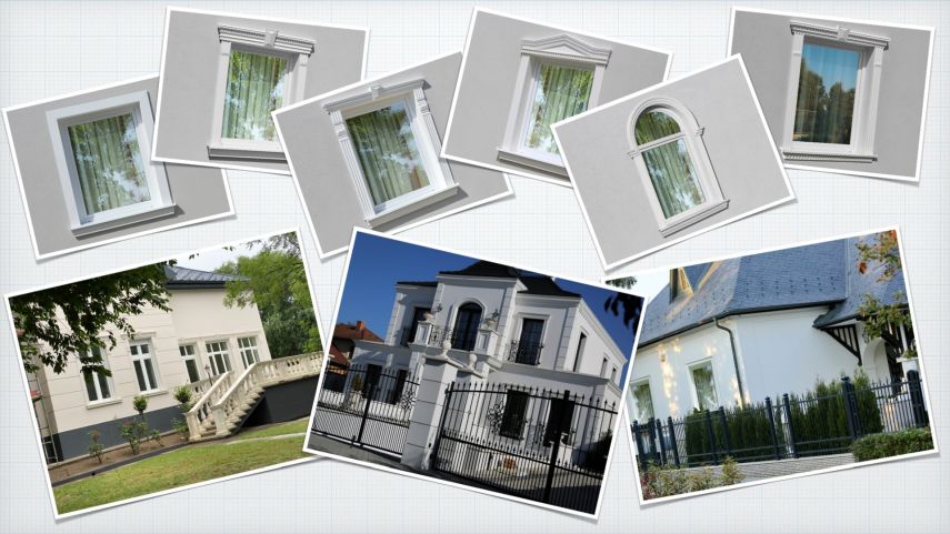 Fensterumrahmungen und Fenstergiebelelemente