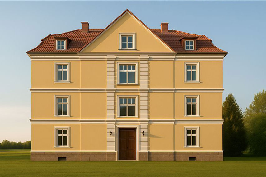 Harmonische Fassadengestaltung mit Gesimsprofilen Harmonische Fassadengestaltung mit Gesimsprofilen