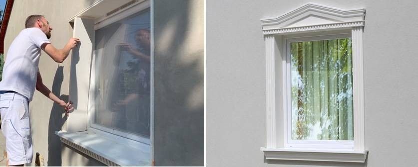 Fensterumrandung mit Laibungsprofilen